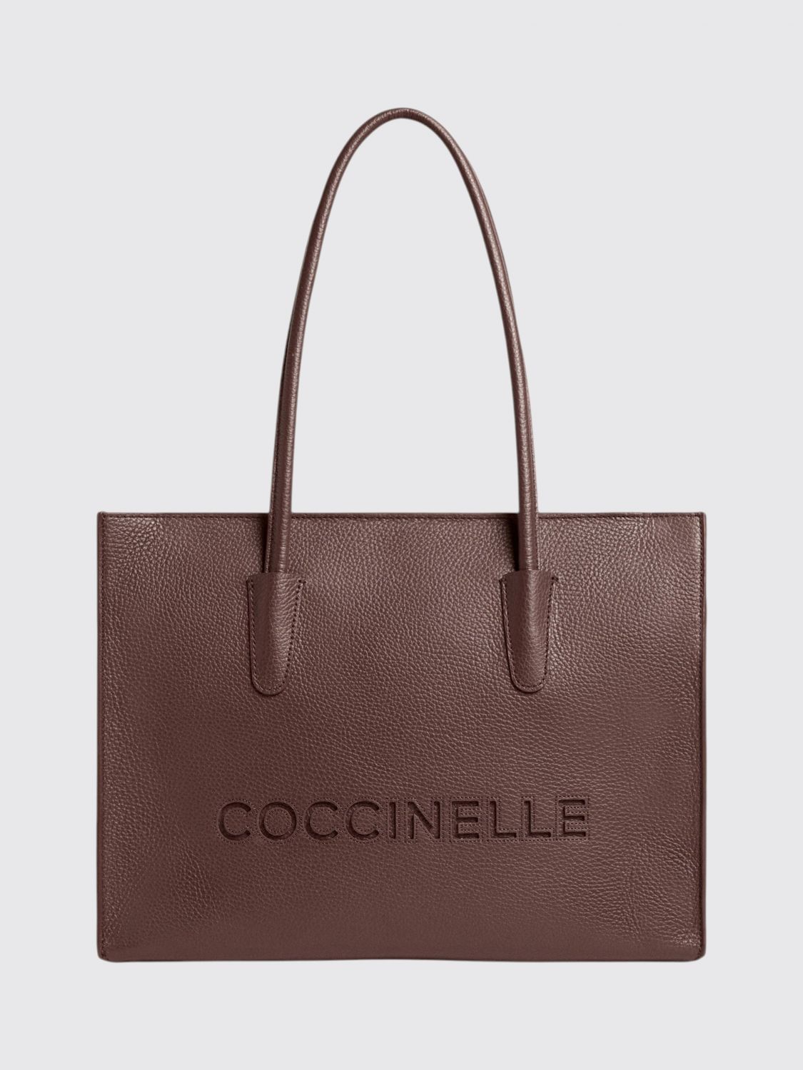 COCCINELLE Myrtha26 Medium Tumbled Leather Tote Bag with Double Handle COCCINELLE Myrtha26 Medium Tumbled Leather Tote Bag with Double Handle