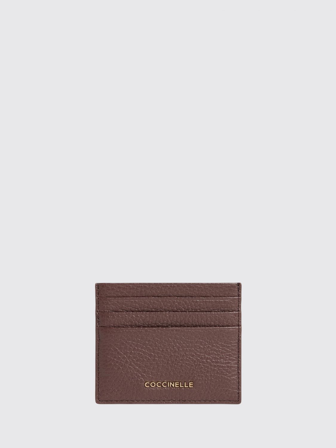 Coccinelle Metallic Small Leather Card Holder In White