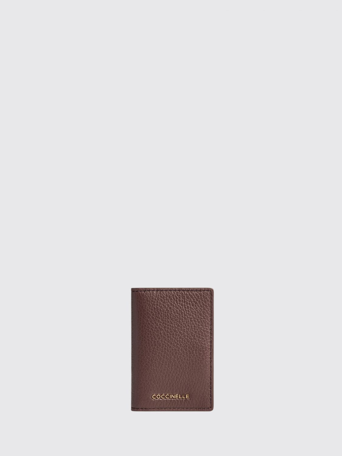 Coccinelle Metallic Soft Bifold Grained Leather Card Holder with Snap Button · OS