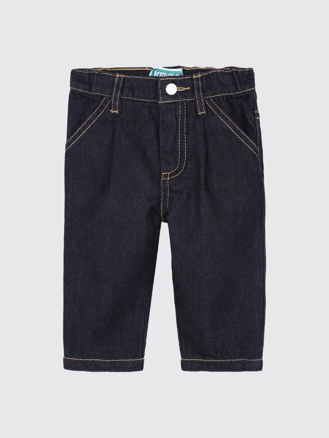 Kenzo Kids Straight-Jeans für Jungen von mit fünf Taschen aus Bio-Baumwolldenim