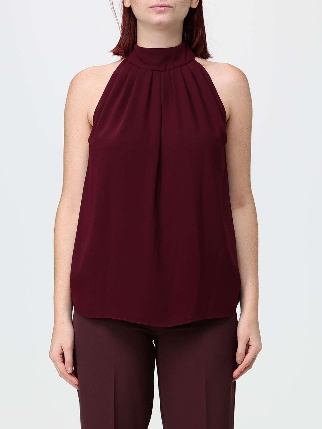 Hanita Single-Breasted Polyester Blazer with Lace Inserts and V-Revers