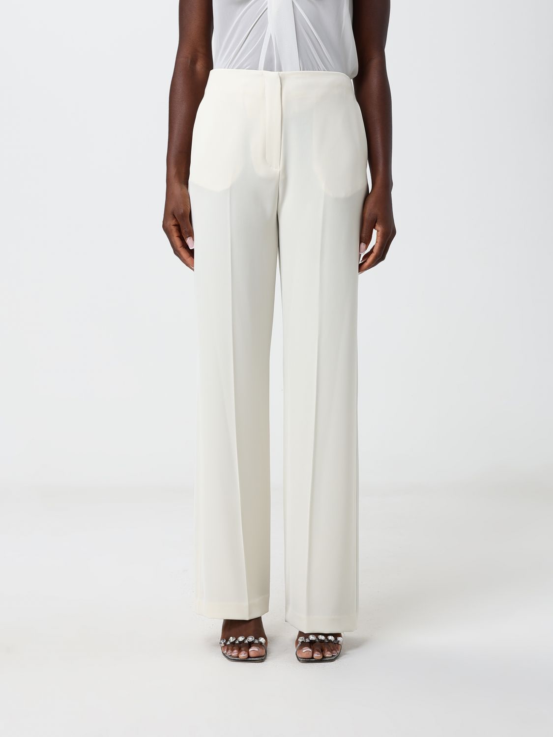 Hanita High-Waisted Wide-Leg Crêpe Palazzo Trousers