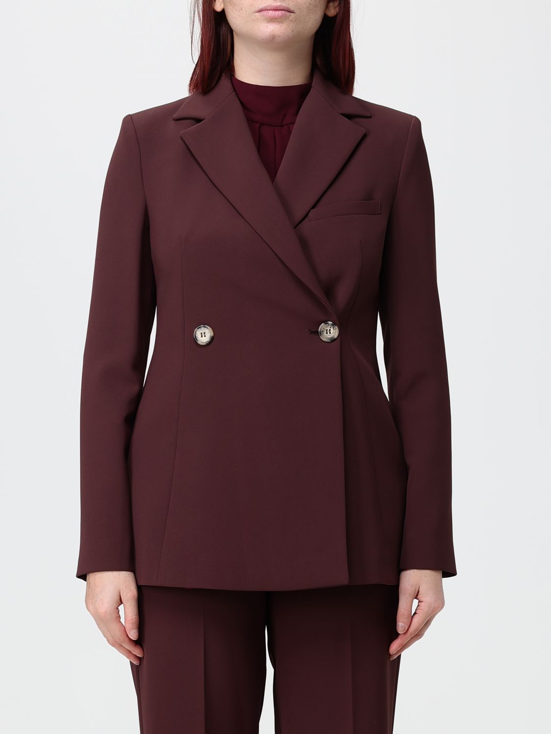 Hanita Cropped Double-Breasted Blazer with Lapels