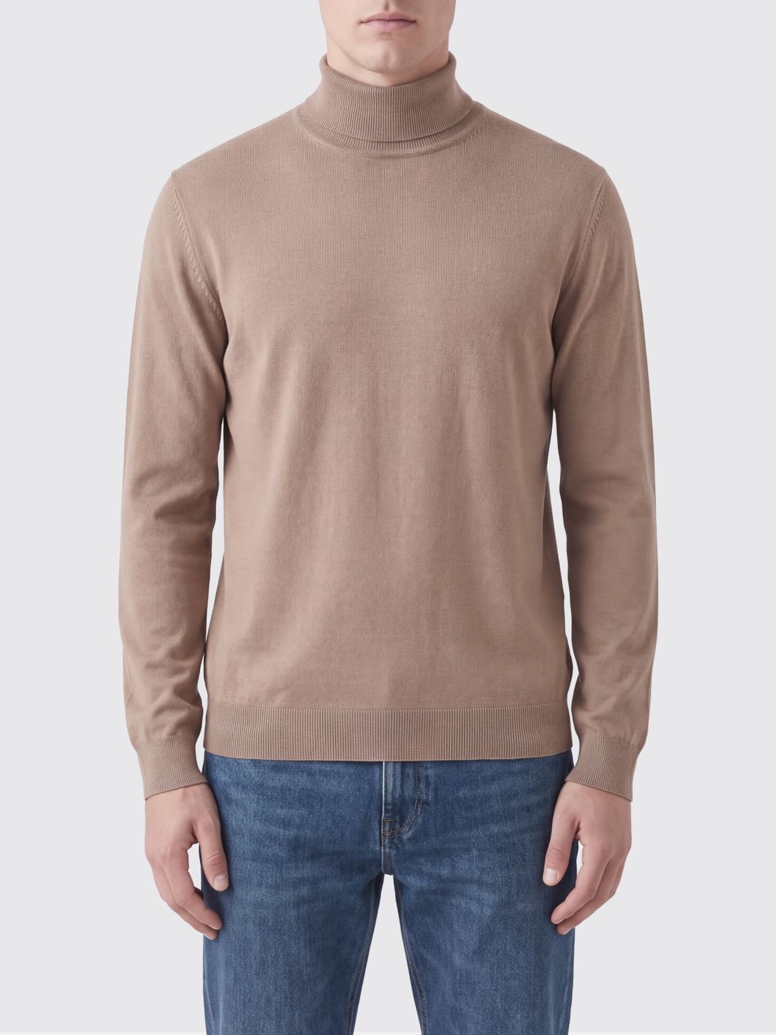 Lardini Virgin Wool Turtleneck Jumper with Long Sleeves and Straight Hem
