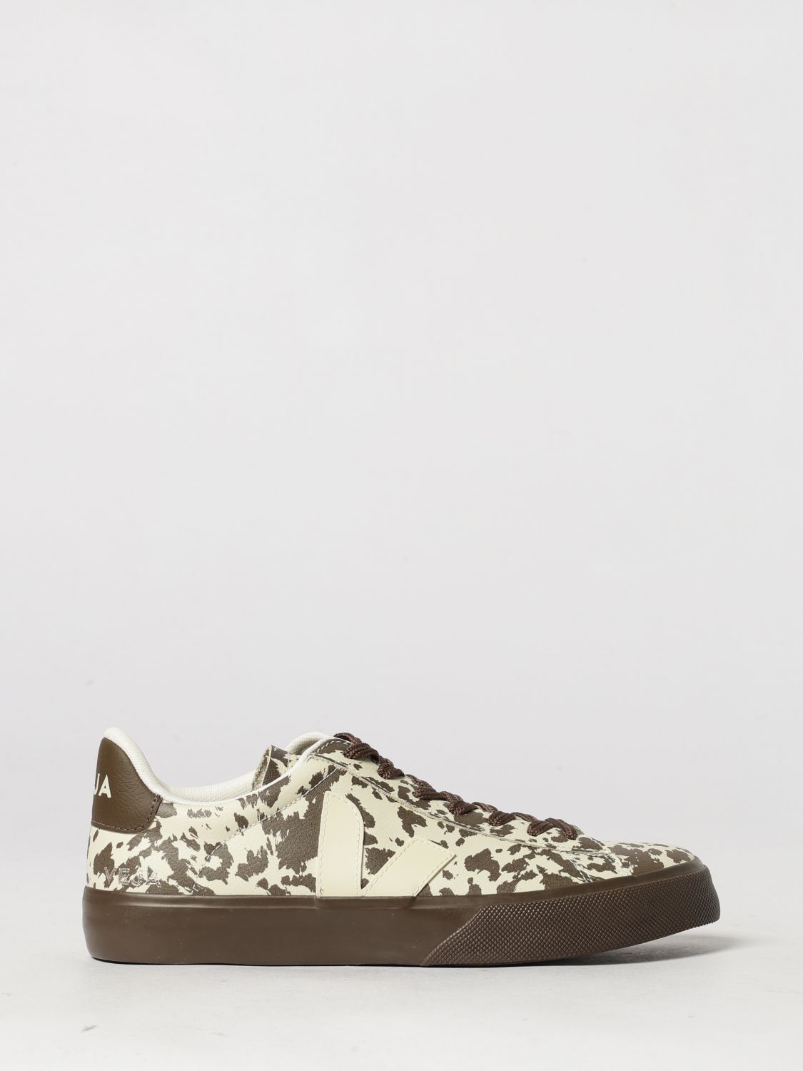 VEJA Campo Leather Low-Top Sneakers with Animalier Logo VEJA Campo Leather Low-Top Sneakers with Animalier Logo