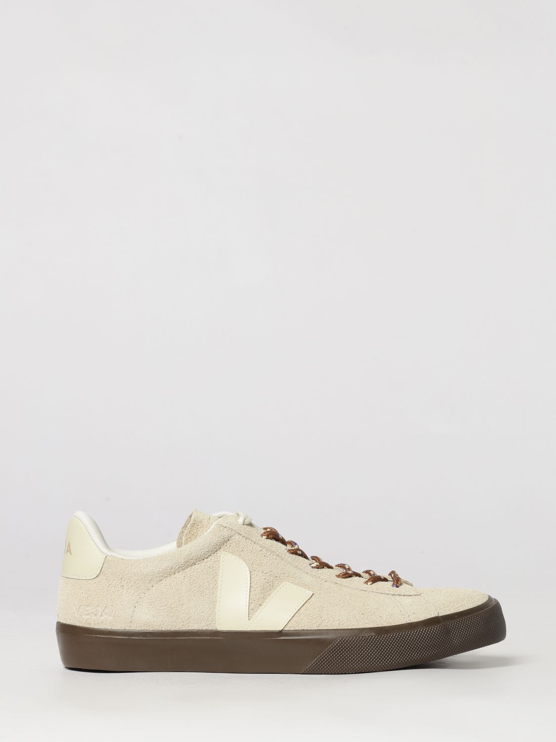 VEJA Campo Leather and Suede Low-Top Sneakers with Contrasting Logo VEJA Campo Leather and Suede Low-Top Sneakers with Contrasting Logo