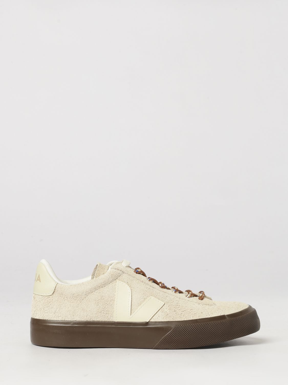 VEJA Campo Leather and Suede Low-Top Sneakers with Contrasting Logo VEJA Campo Leather and Suede Low-Top Sneakers with Contrasting Logo