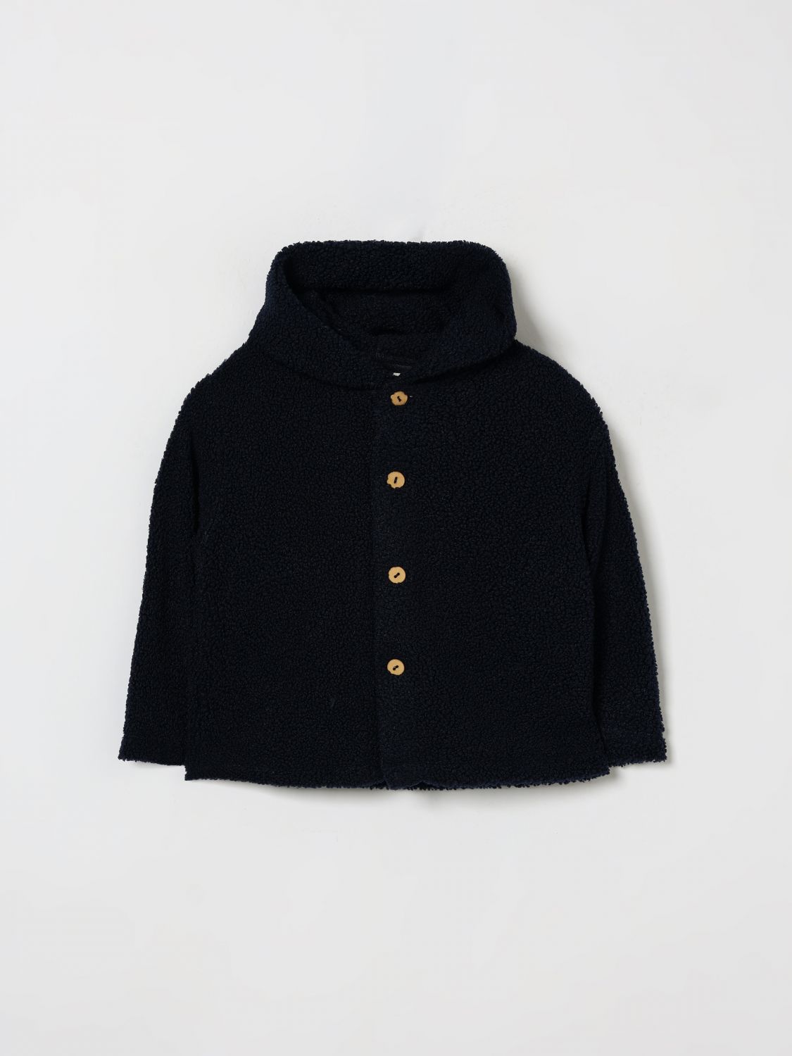 TEDDY & MINOU Boys' Short Fleece Jacket with Hood and Buttons TEDDY & MINOU Boys' Short Fleece Jacket with Hood and Buttons