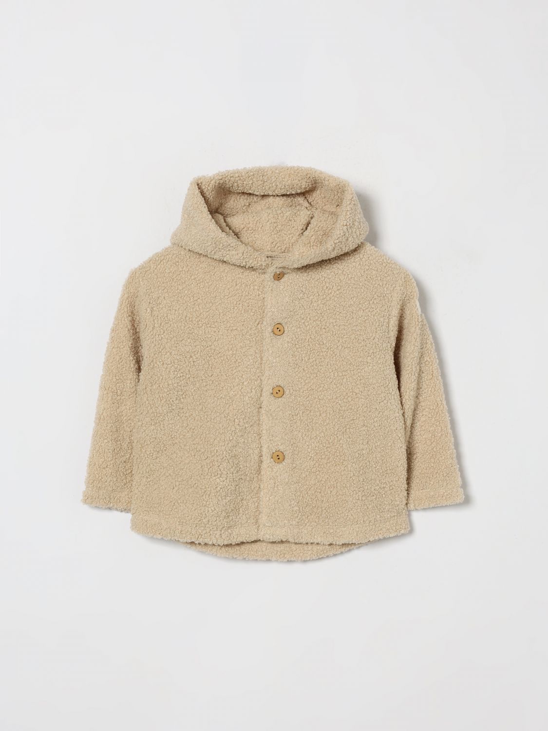 TEDDY & MINOU Boys' Short Fleece Jacket with Hood and Buttons TEDDY & MINOU Boys' Short Fleece Jacket with Hood and Buttons