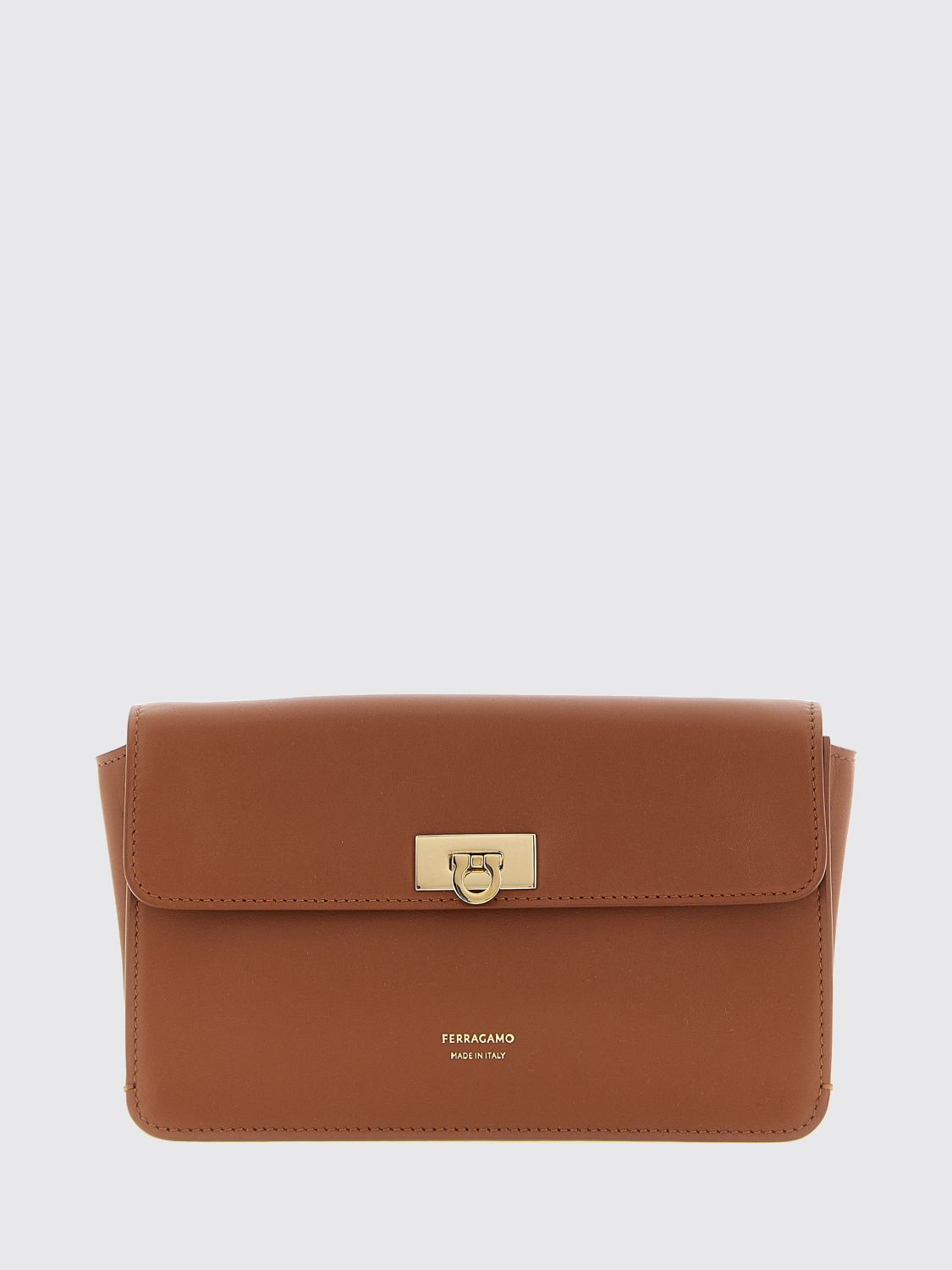 FERRAGAMO Mini-Crossbody-Tasche aus Kalbsleder mit Gancini-Logo
