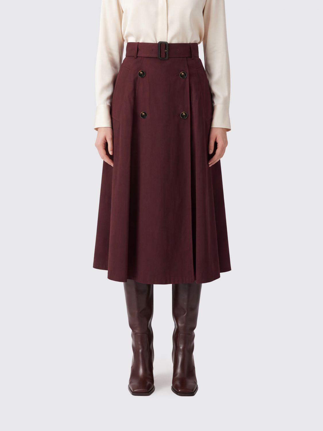 BURBERRY Gonna Donna colore Bordeaux