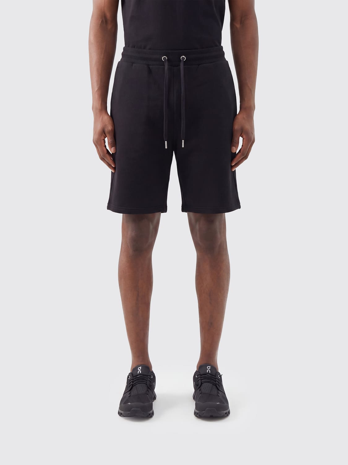 Ami Paris Knee-Length Jersey Jogging Shorts with Drawstring Waist