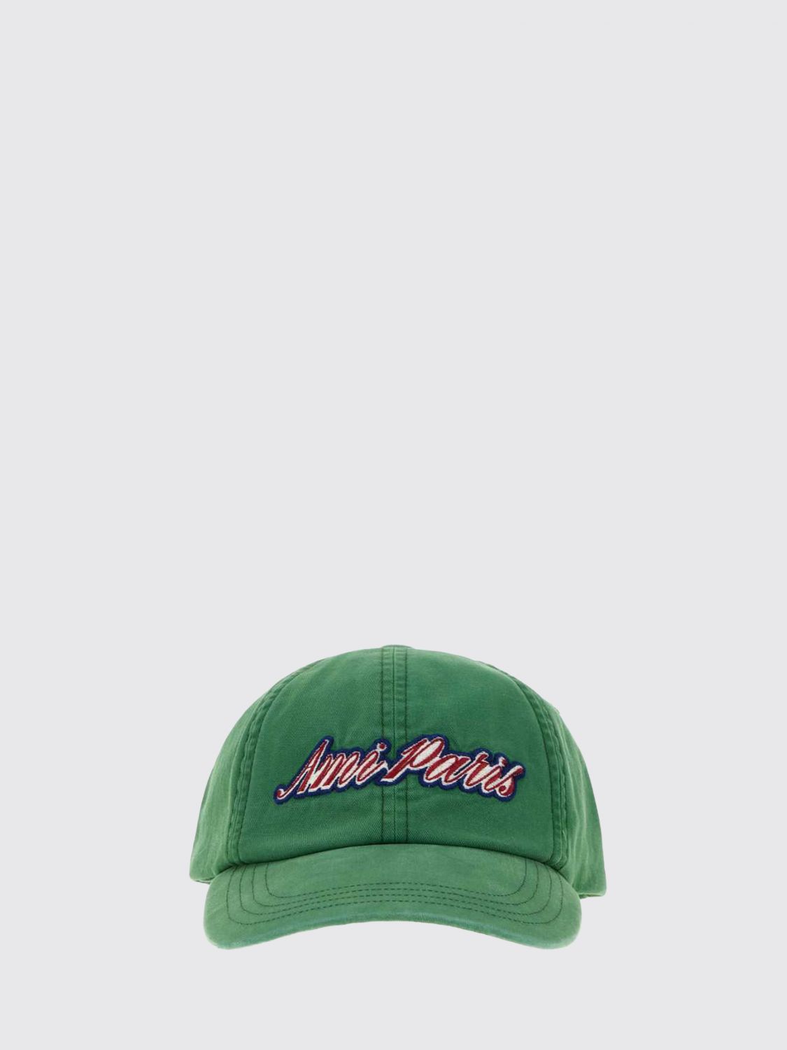 AMI PARIS Cotton Baseball Cap with Contrast Logo