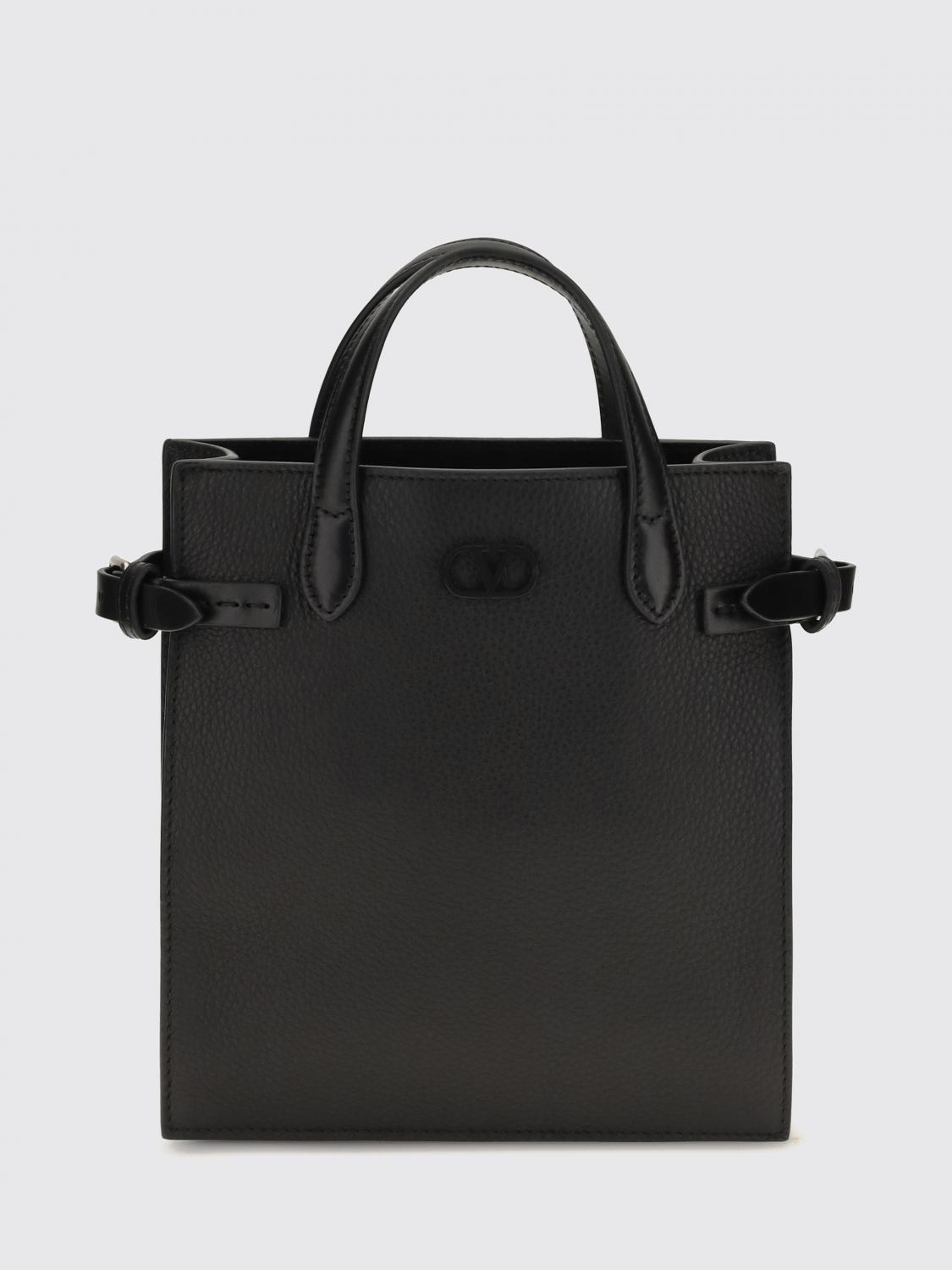 VALENTINO GARAVANI Antibes Small Leather Tote with VLogo Signature VALENTINO GARAVANI Antibes Small Leather Tote with VLogo Signature