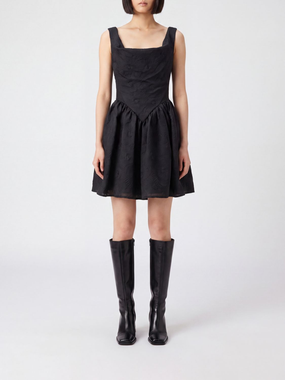 VIVIENNE WESTWOOD Bustier-Minikleid aus Baumwolle mit eckigem Ausschnitt