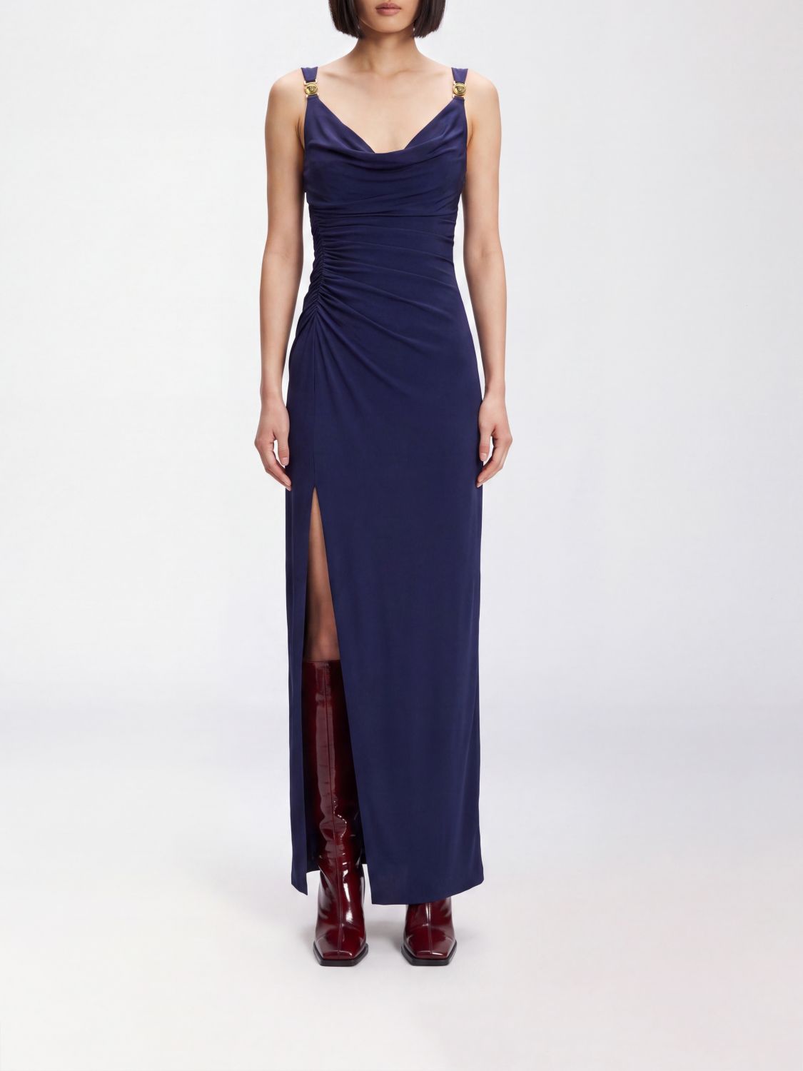 VERSACE Dress Woman color Navy