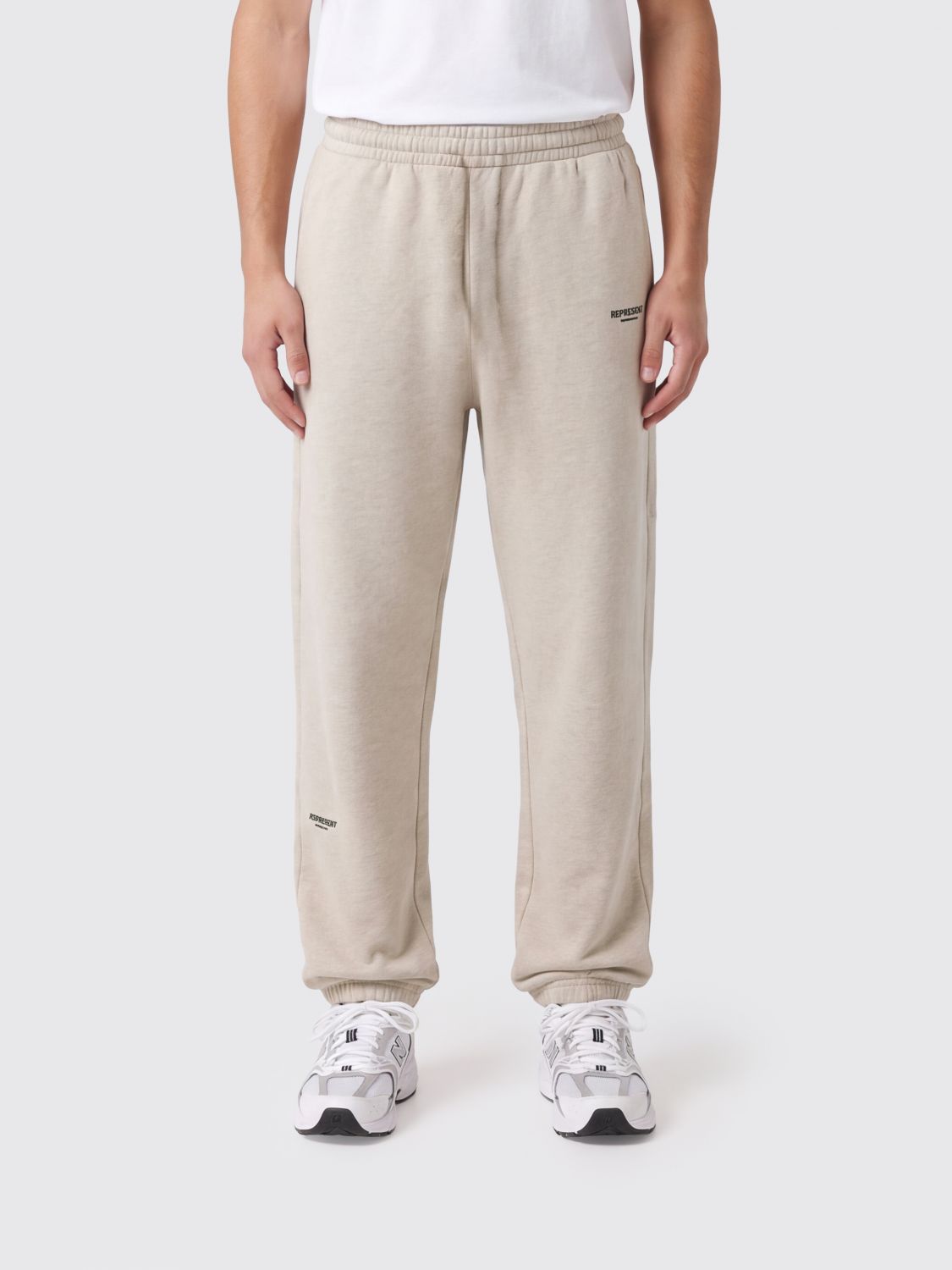 REPRESENT Contrast Embroidered Logo Cotton Jogging Trousers