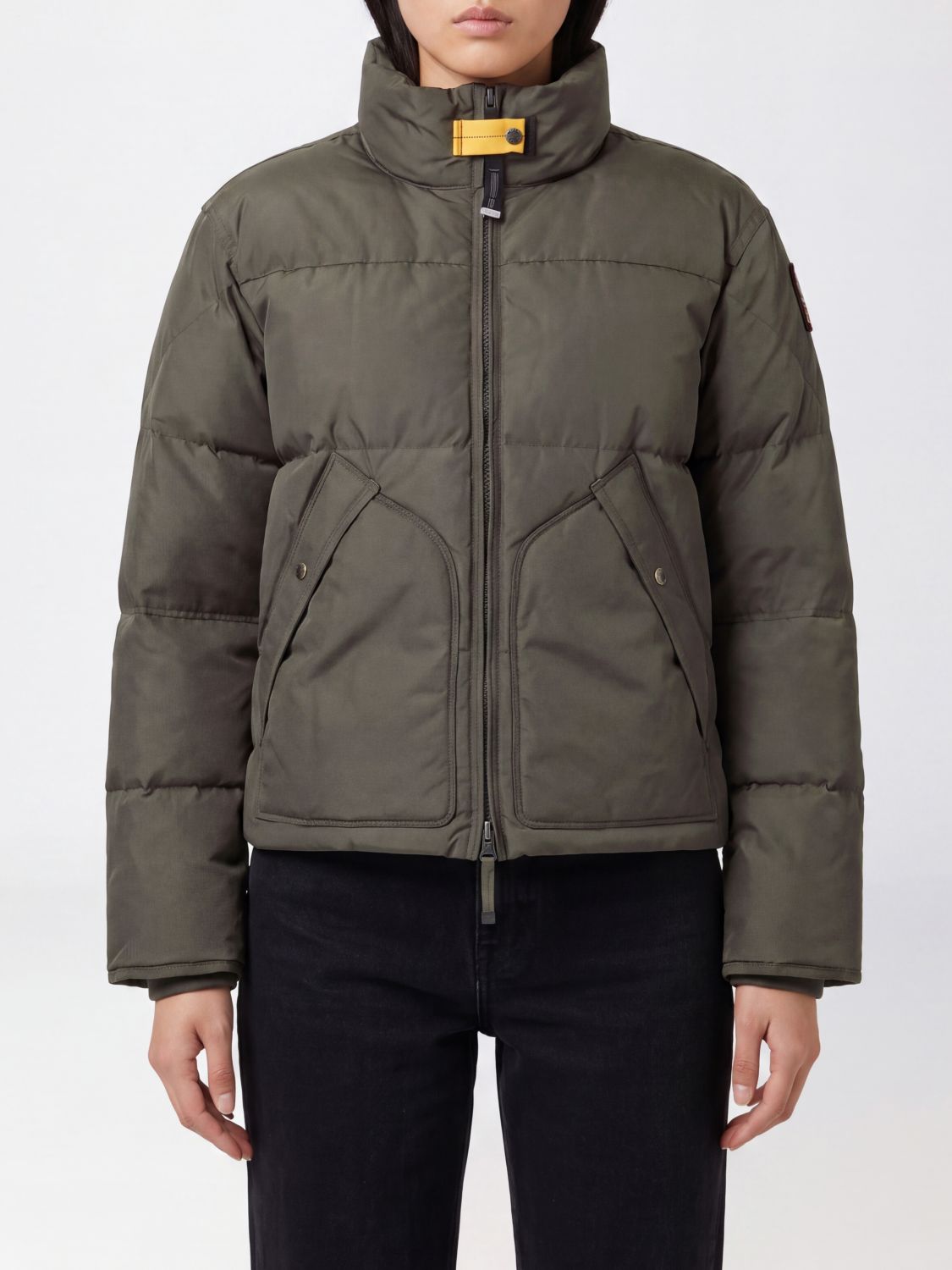 Parajumpers Mallery Short Quilted Nylon Down Jacket with High Neck