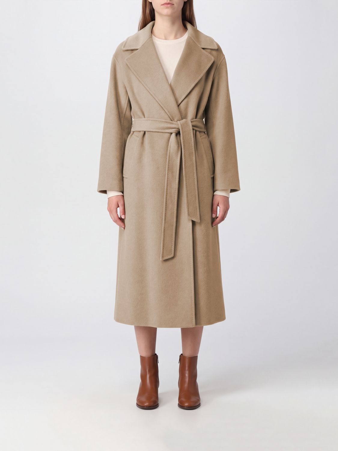 'S MAX MARA Mantel Damen Farbe Mud