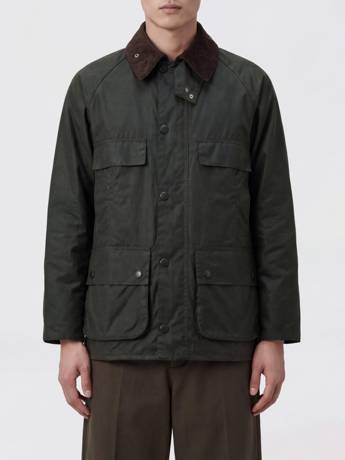BARBOUR Giacca Sugarlump Bedale in cotone cerato con colletto in velluto