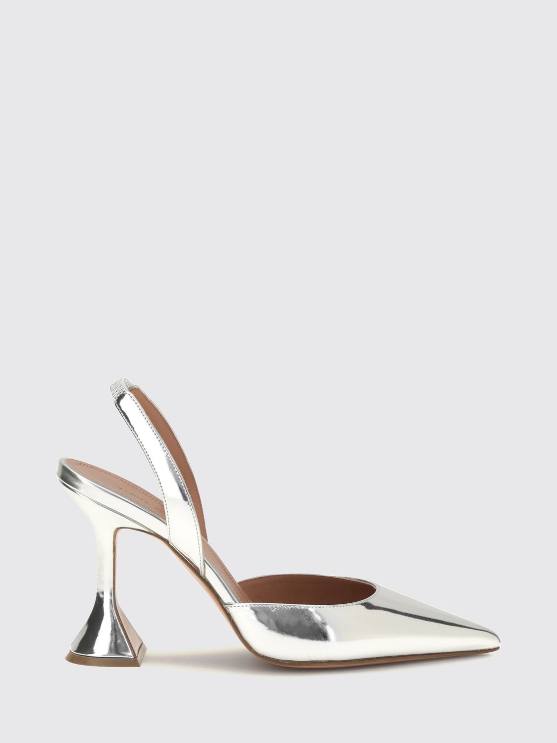 Amina Muaddi Pump in Silver