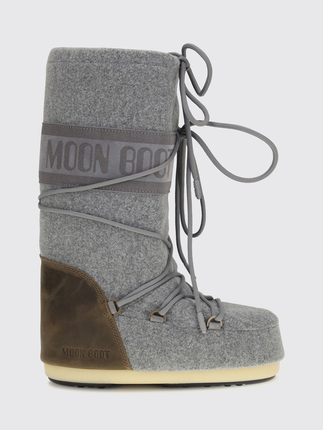 MOON BOOT Icon Schnee-Stiefel aus Nubuk und Wollfilz