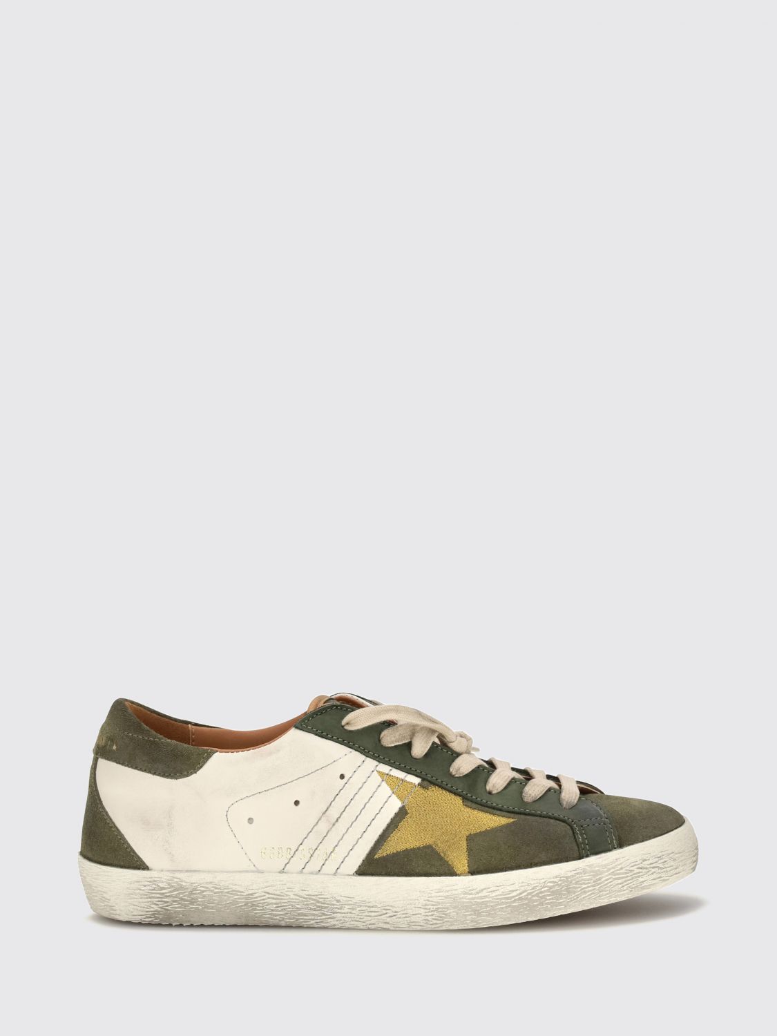 GOLDEN GOOSE Super-Star Sneakers aus Kalbsleder mit Used-Effekt