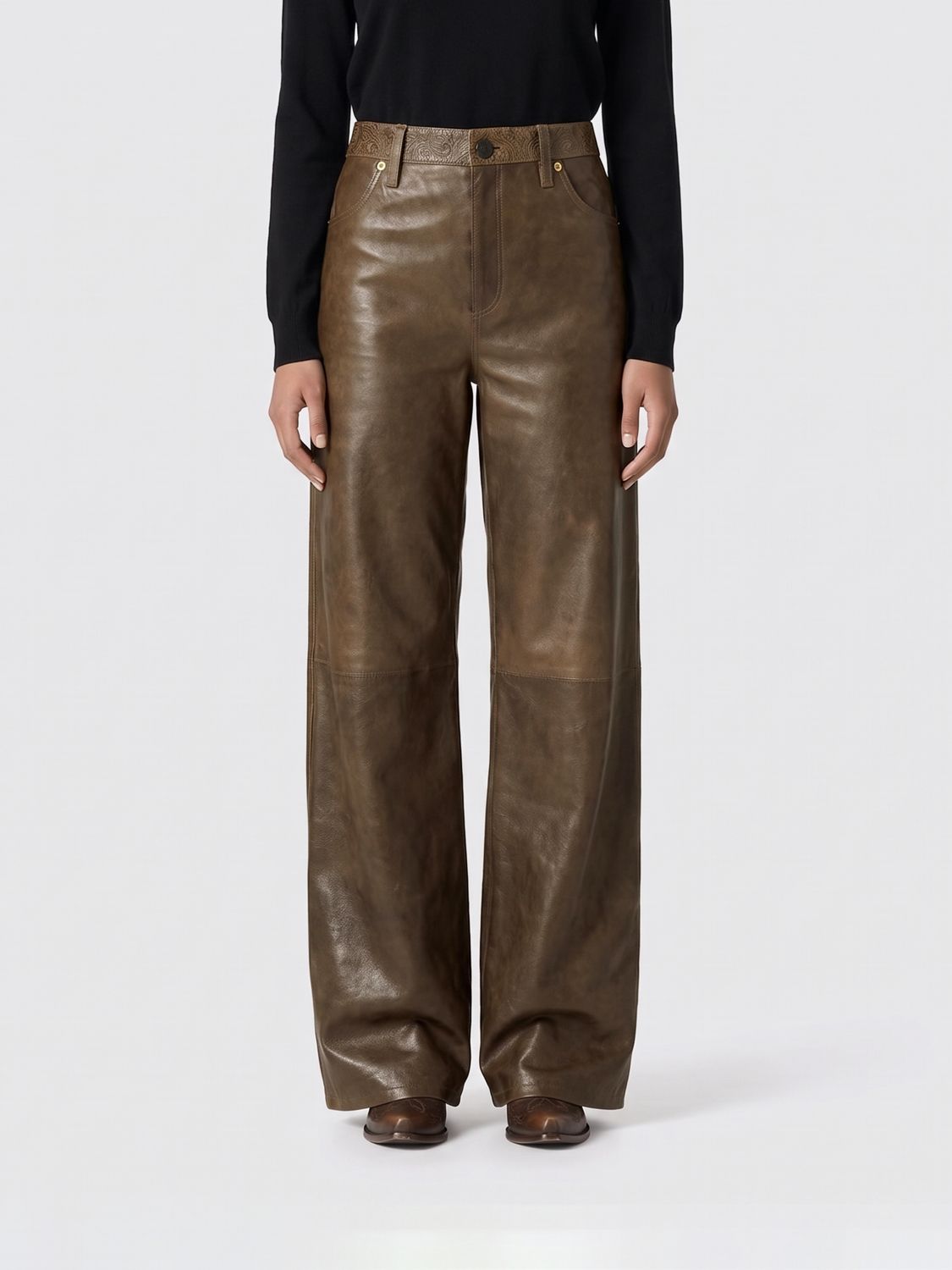 GOLDEN GOOSE Hose Damen Farbe Mud