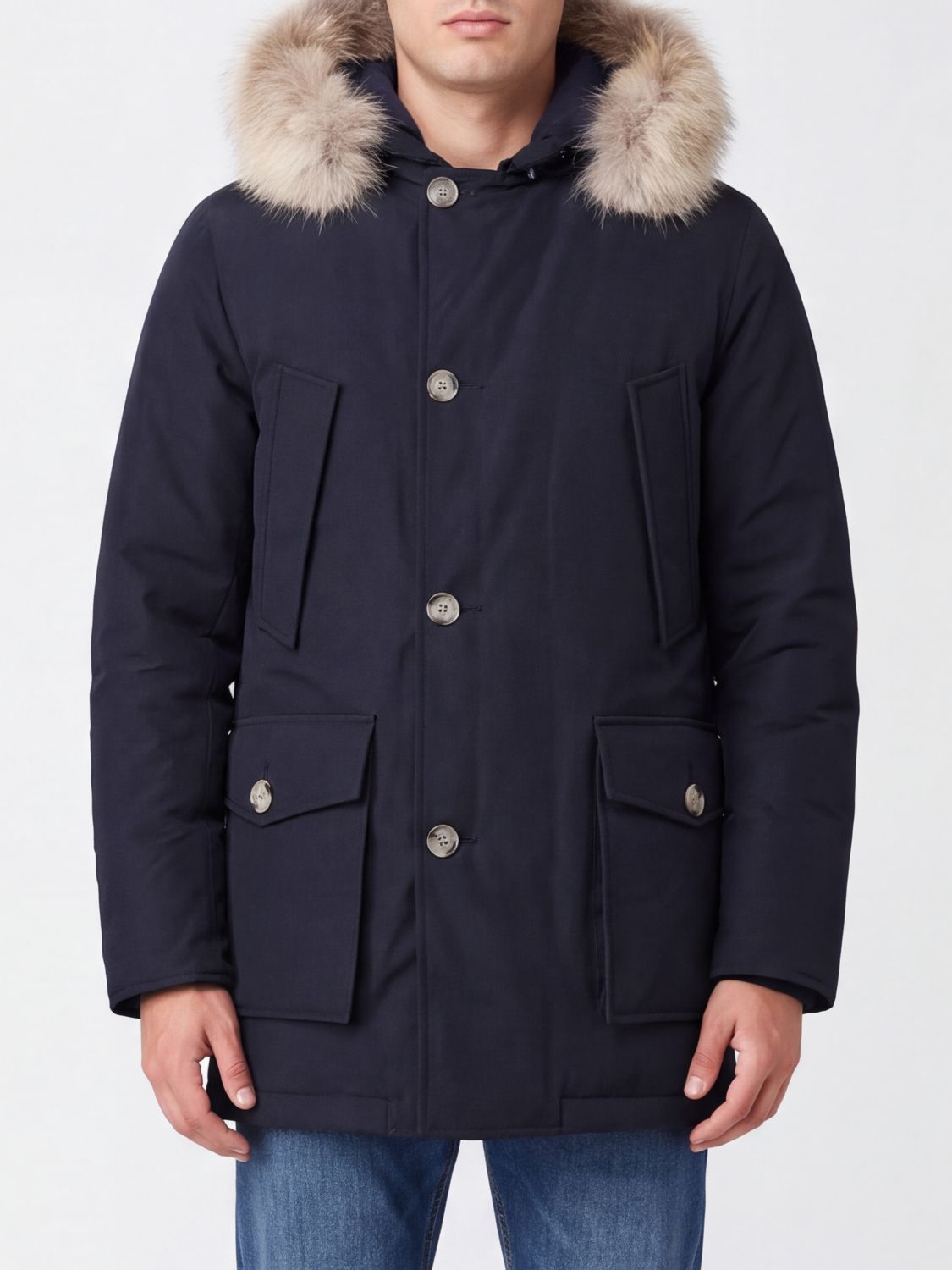 WOOLRICH Arctic Technical Fabric Parka with Shearling Hood