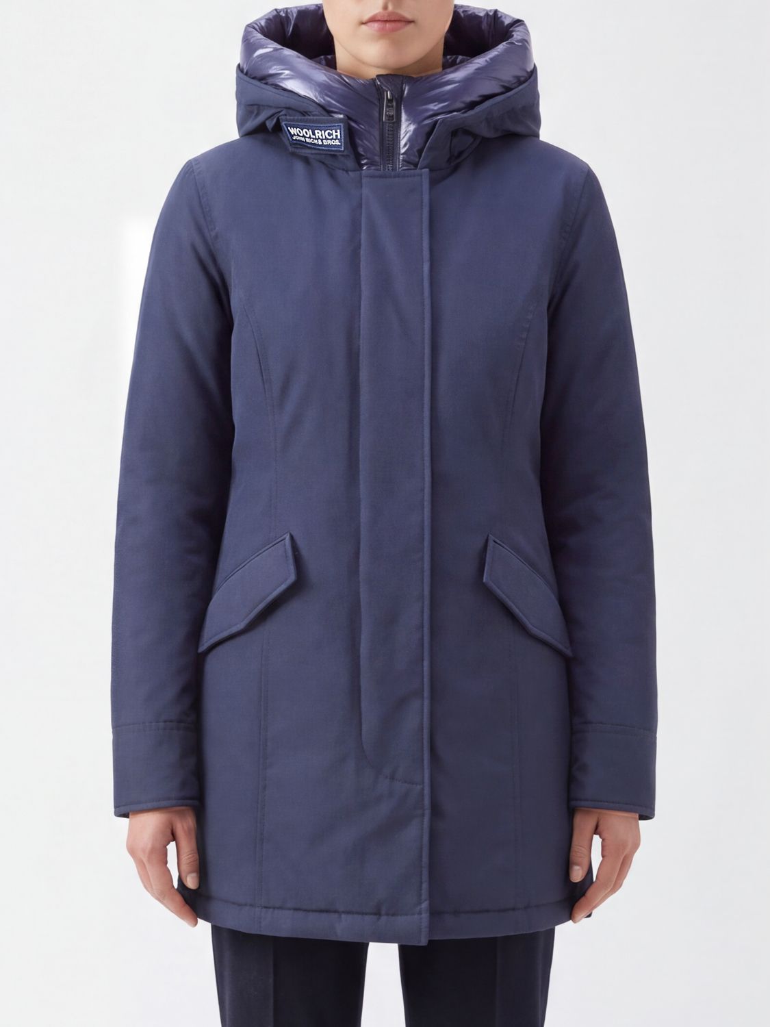 WOOLRICH Parka Arctic in cotone e nylon con cappuccio imbottito