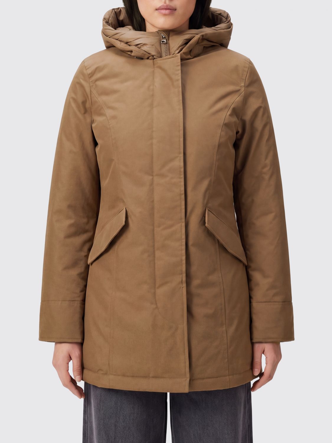 WOOLRICH Arctic Parka aus Baumwolle und Nylon mit gepolsterter Kapuze