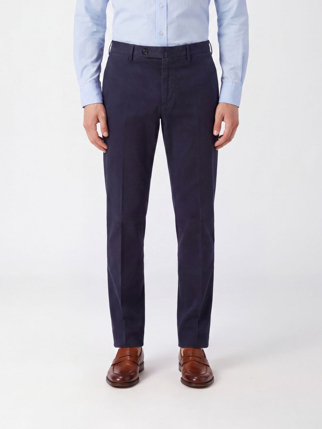 PT TORINO Maßgeschneiderte Slim-Fit-Hose von aus Stretch-Baumwolle mit schrägen Eingrifftaschen