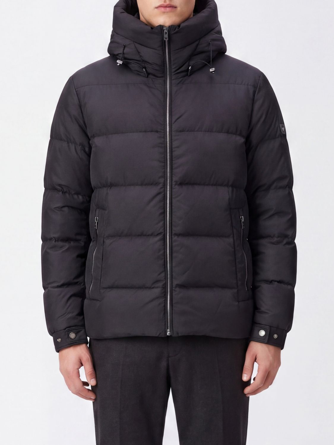 Herno Water-Repellent Quilted Nylon Puffer Jacket with Funnel Neck