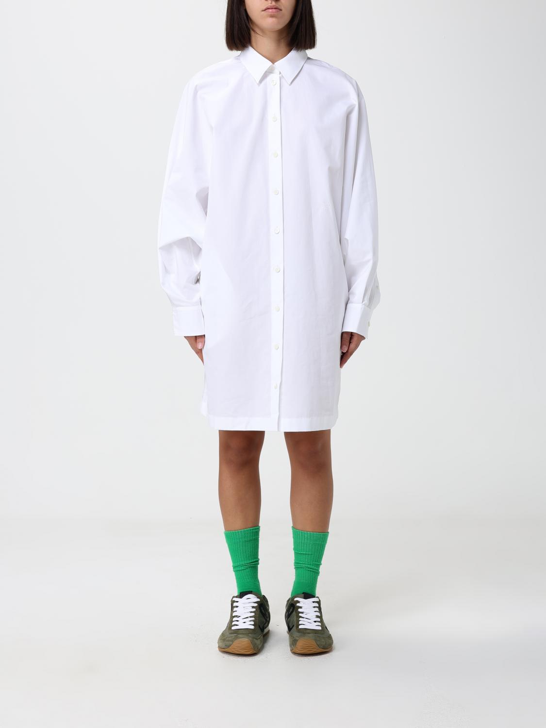 LOEWE Mini-Hemdblusenkleid aus Baumwolle von mit überschnittenen Schultern