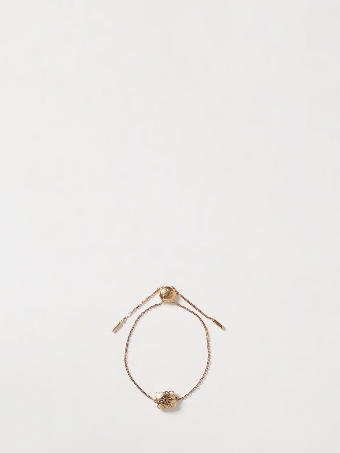 LOEWE Bracciale Anagram in ottone con chiusura a coulisse