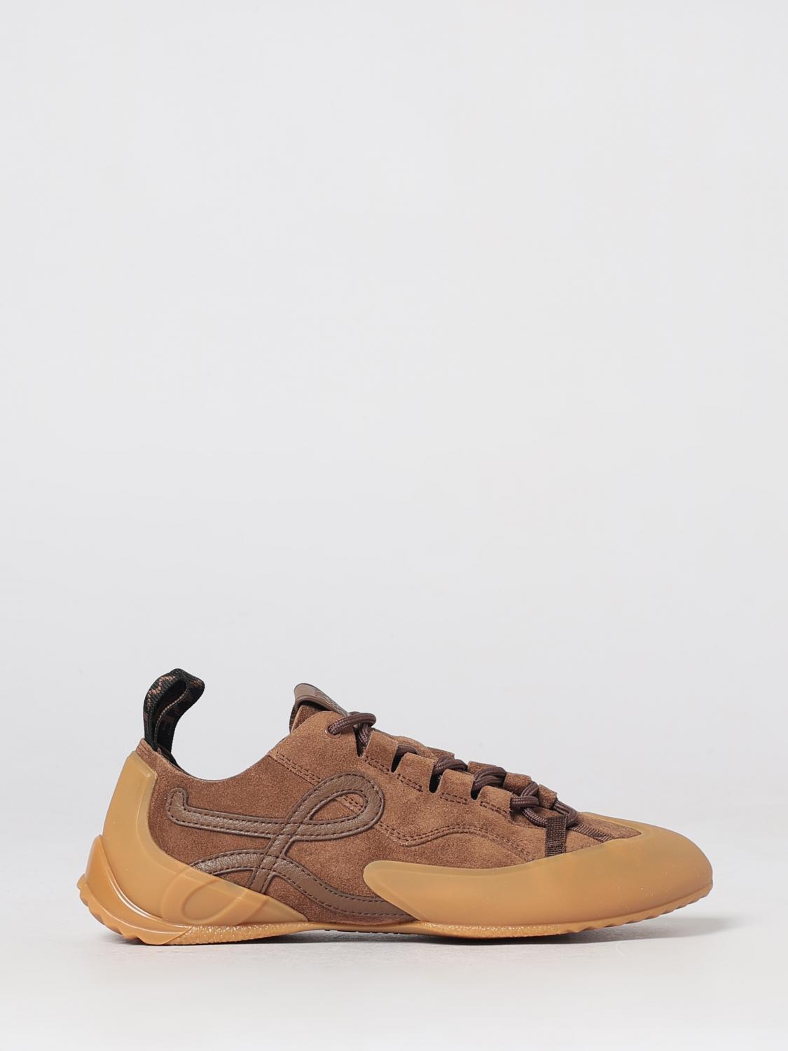 LOEWE Grip Suede Calfskin Lace-Up Sneakers with Bicolor Design