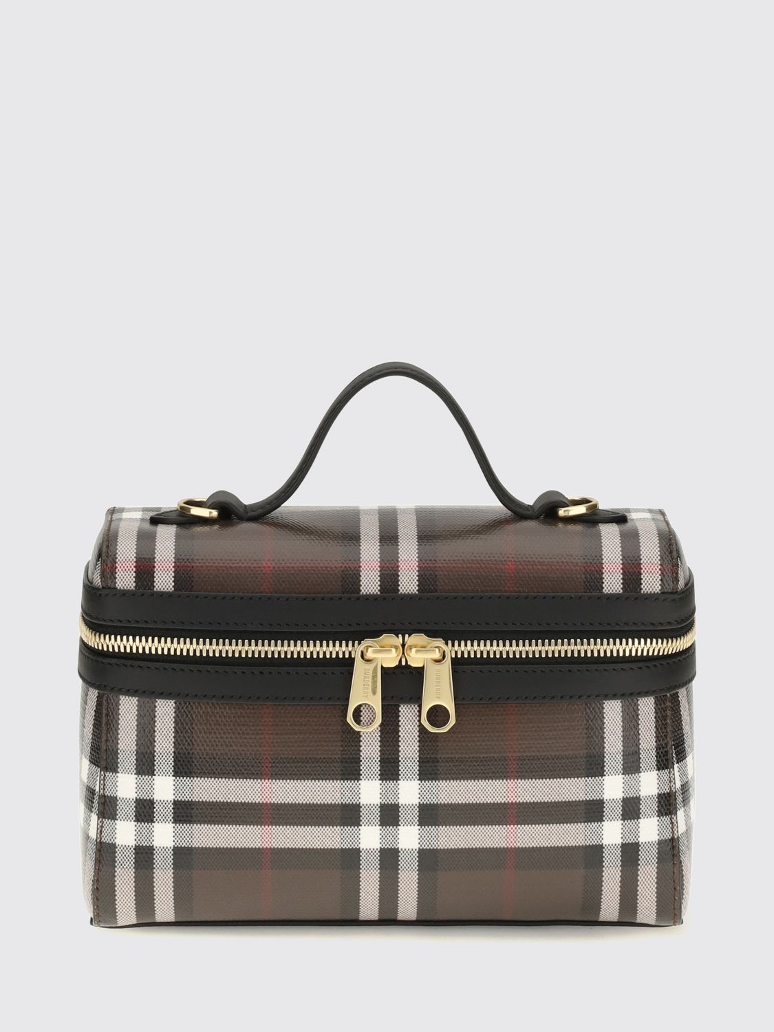 BURBERRY Vanity Mini Handbag in Vintage Check Canvas with a Removable Strap