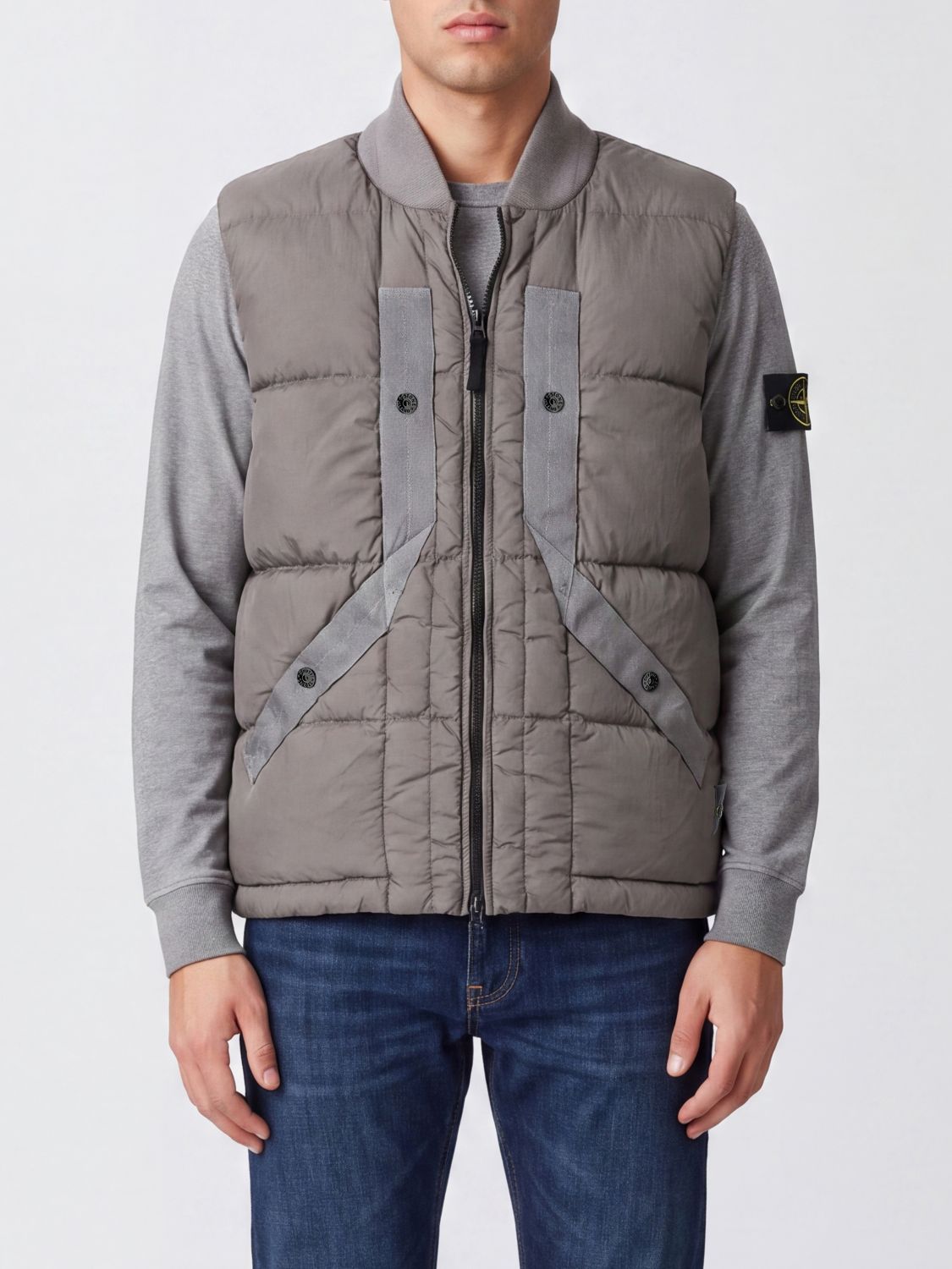 STONE ISLAND Suit Vest Men color Grey