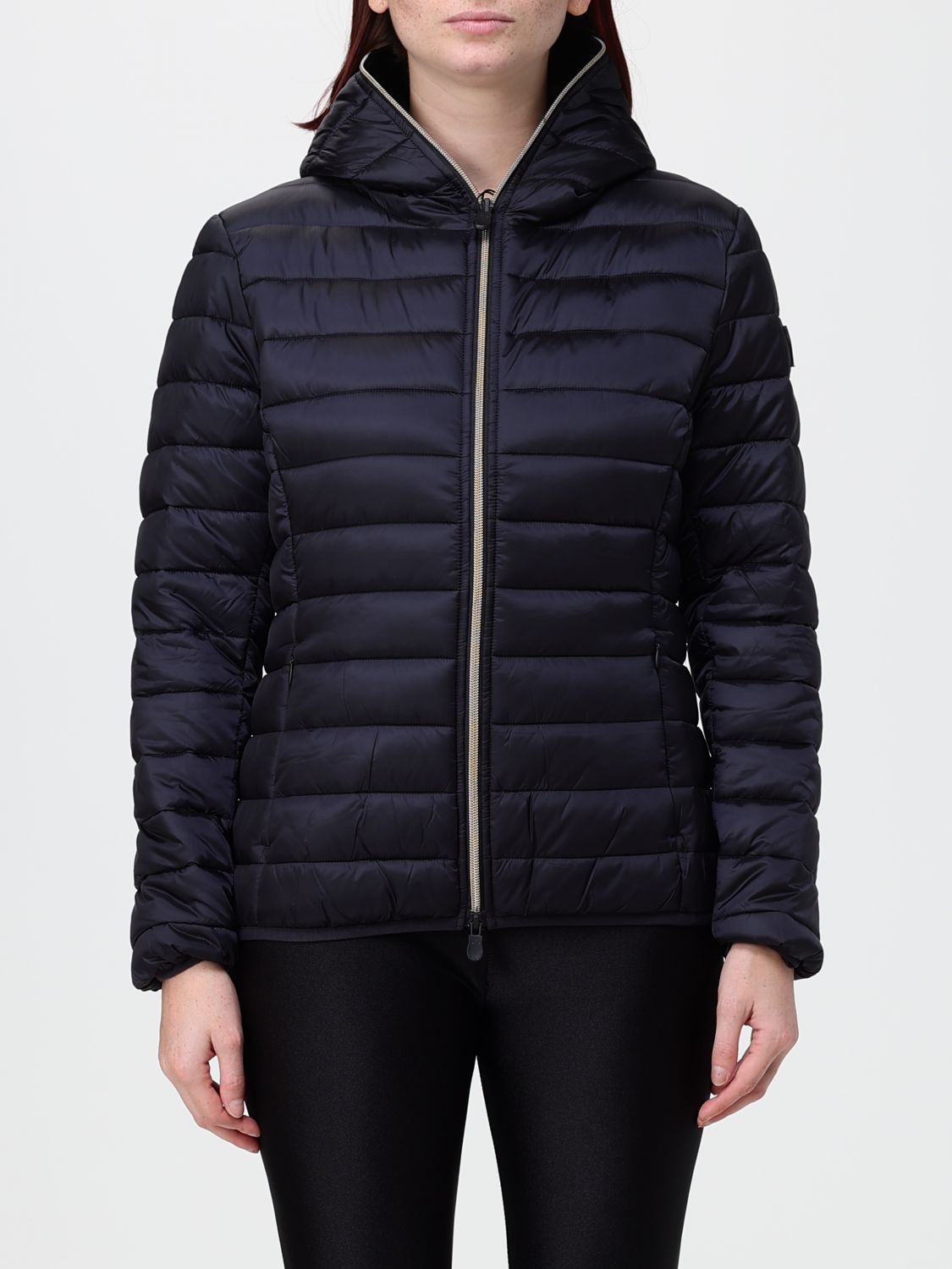 SAVE THE DUCK Kurze Nylon-Daunenjacke von mit Kapuze und ThermoPlume-Wattierung