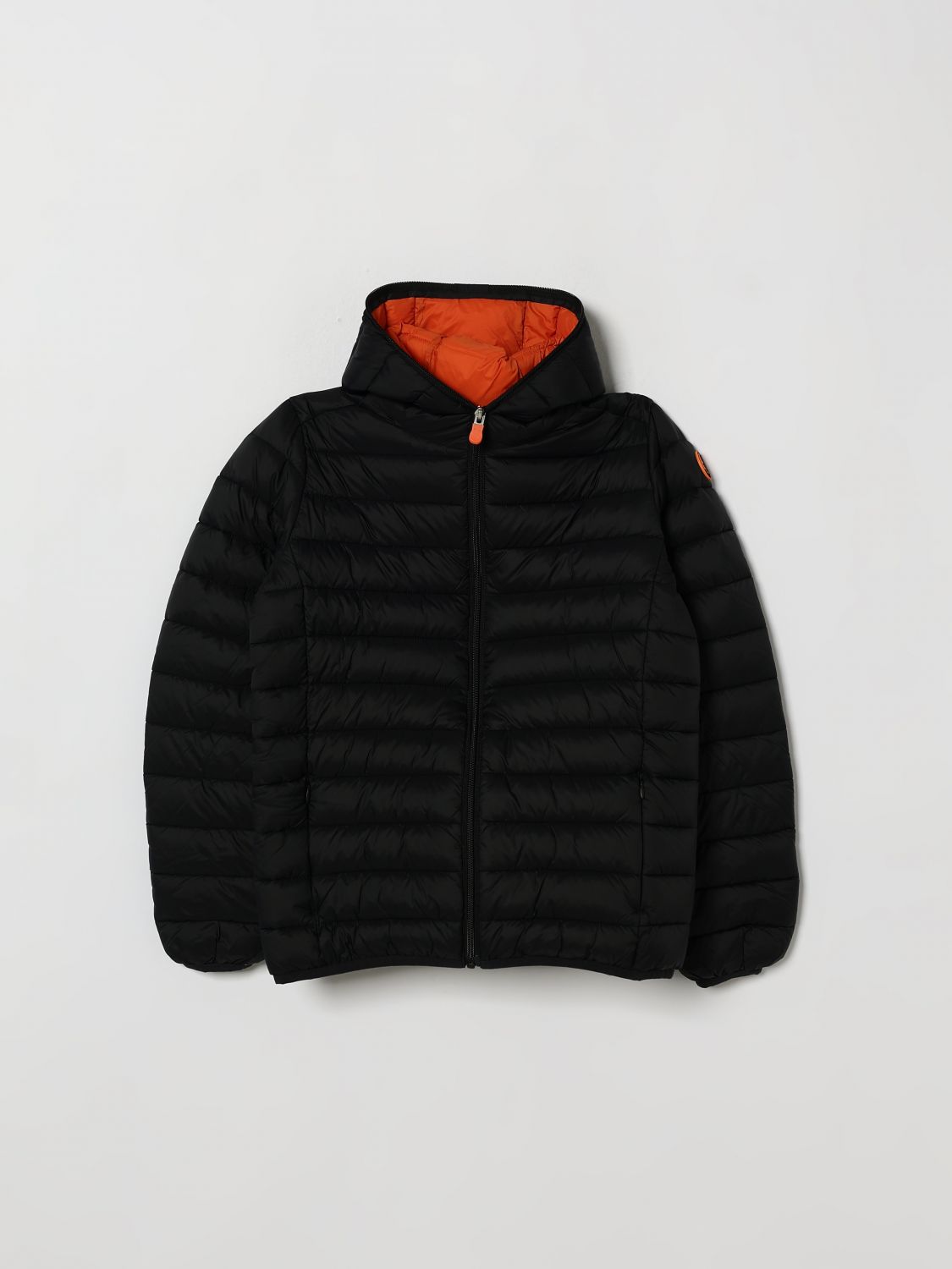 SAVE THE DUCK Gesteppte Nylon-Daunenjacke mit Kapuze für Jungen