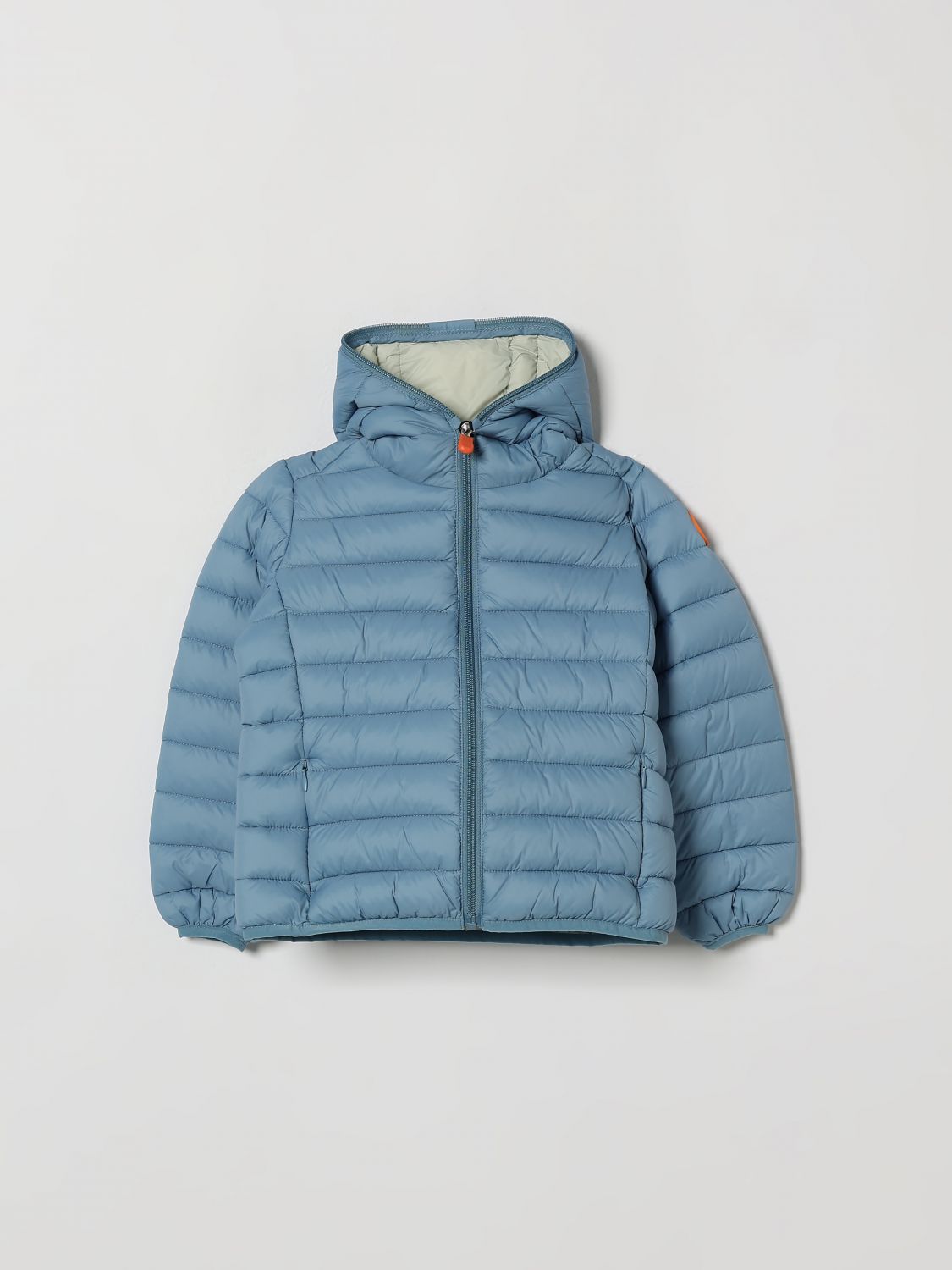 SAVE THE DUCK Gesteppte Nylon-Daunenjacke mit Kapuze für Jungen