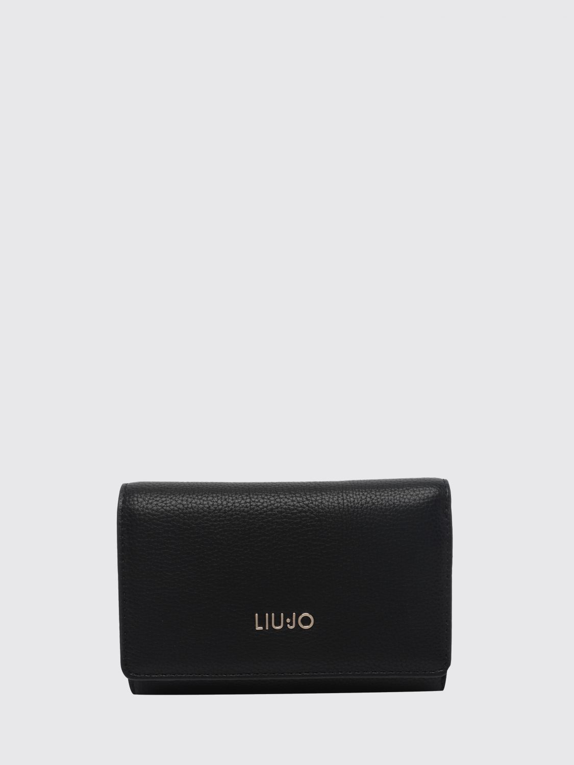 LIU JO Rechteckige Brieftasche aus Kunstleder mit metallischem Logo