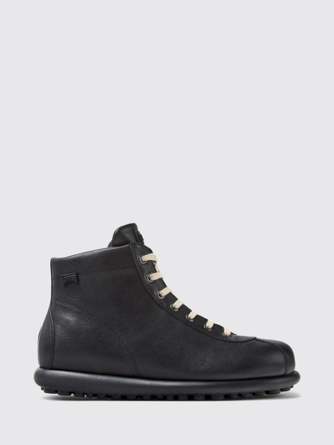 Camper Pelotas Lace-Up Leather Ankle Boots with Side Zip