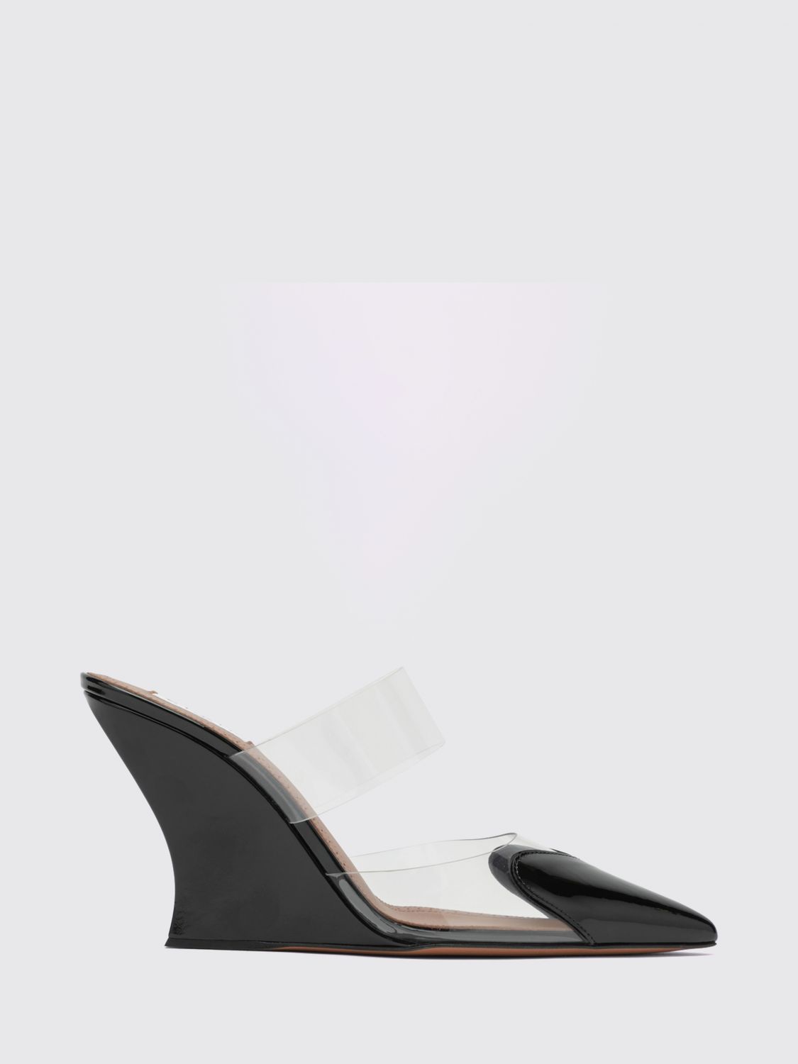 Alaïa Le Caur Heart-Print Patent Leather High-Heel Mules · 38