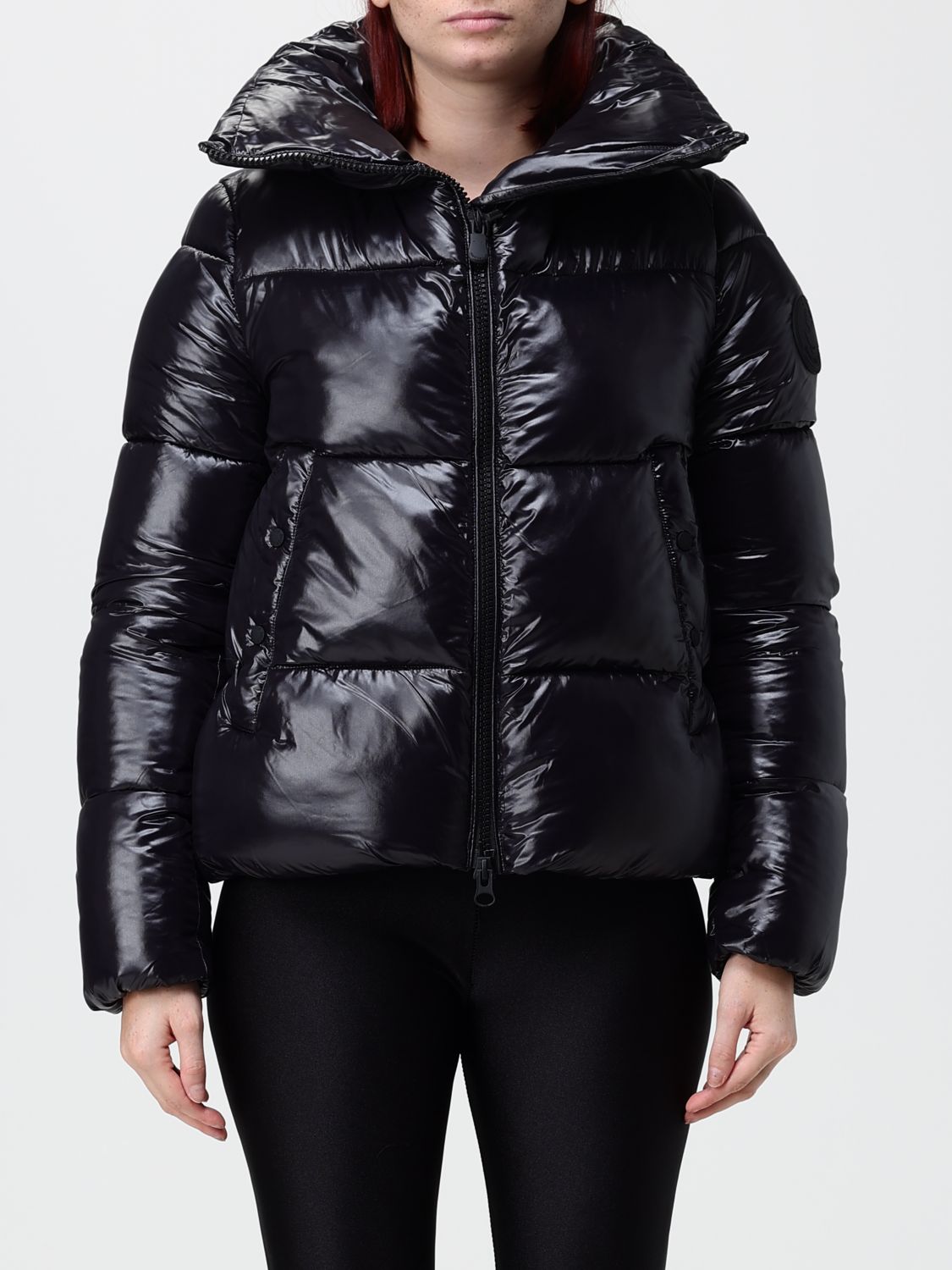 SAVE THE DUCK Kurze Polyester-Daunenjacke von mit hohem Kragen und ThermoPlume-Wattierung