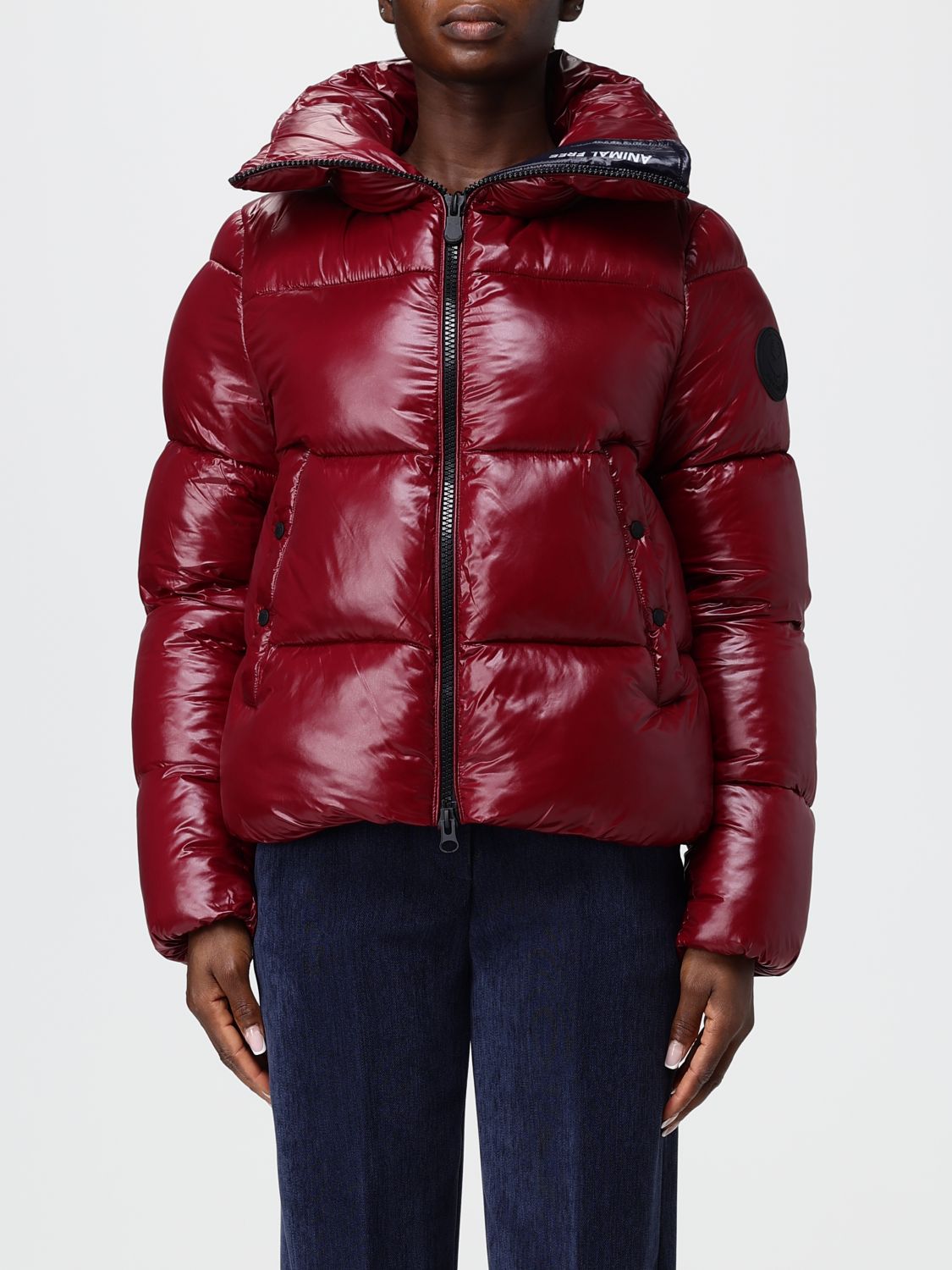 SAVE THE DUCK Kurze Polyester-Daunenjacke von mit hohem Kragen und ThermoPlume-Wattierung
