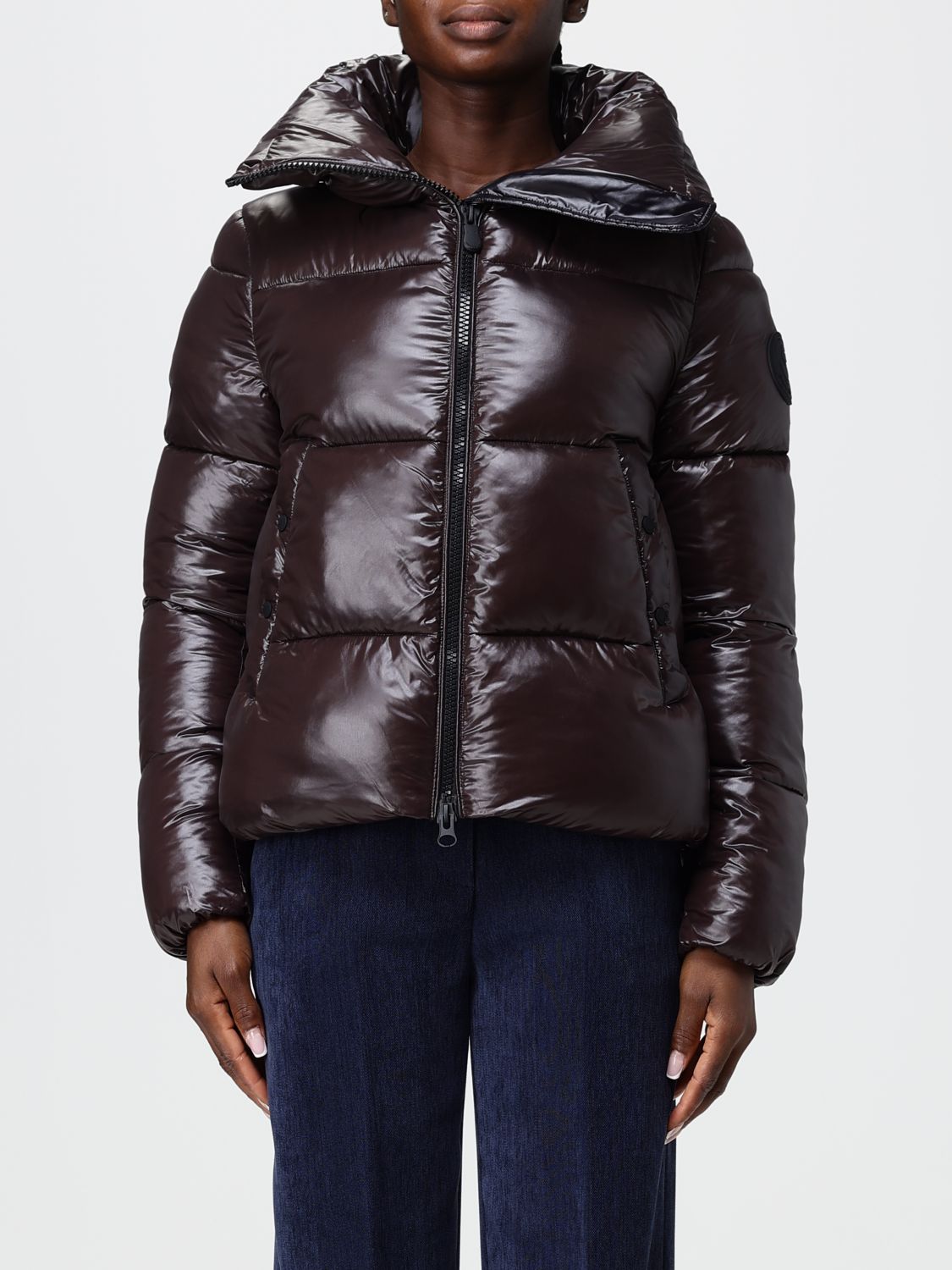 Save The Duck Short Polyester Puffer Jacket with High Neck and ThermoPlume Padding