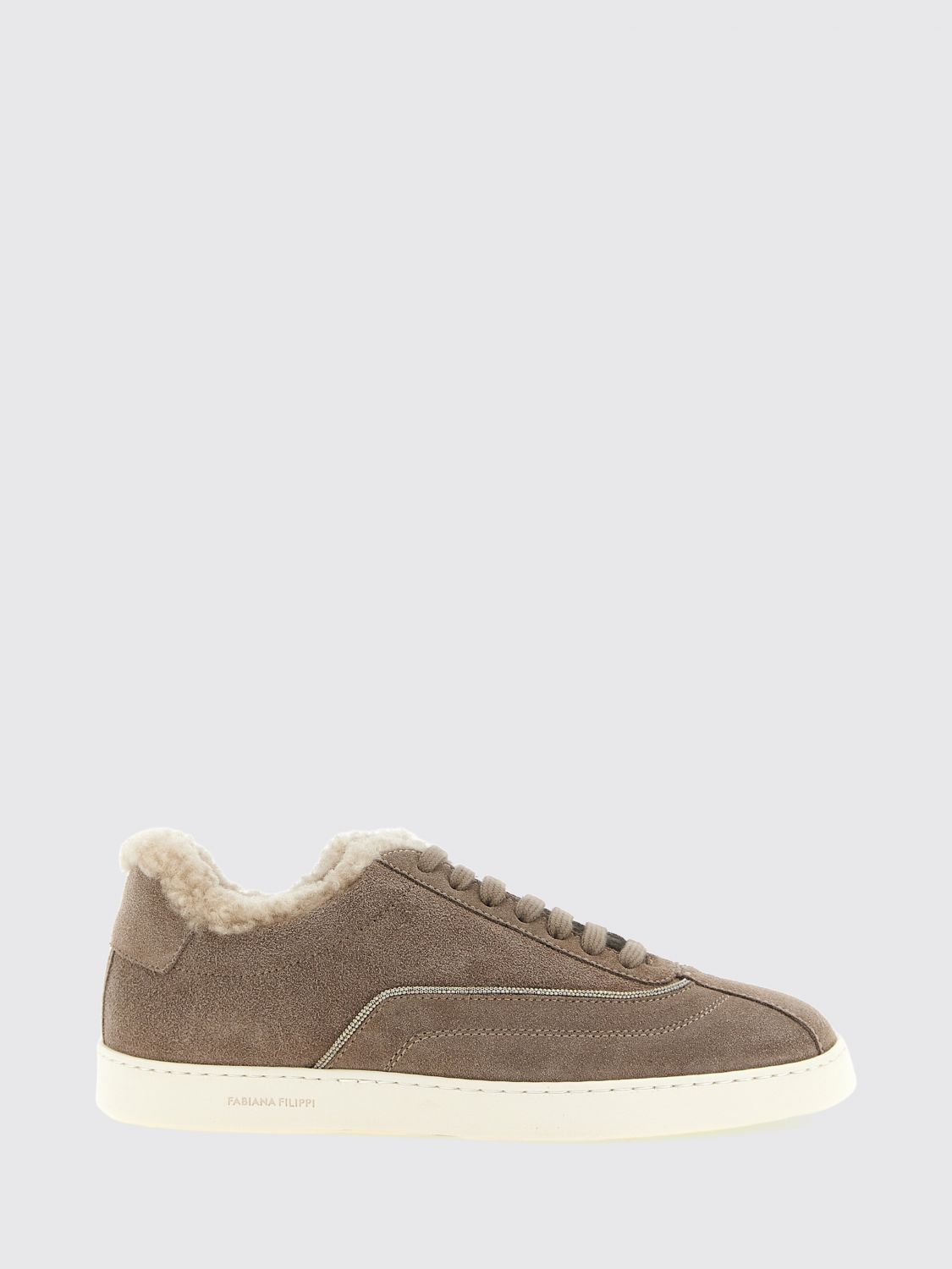 FABIANA FILIPPI Low-Top-Sneakers aus Veloursleder mit Shearling-Futter