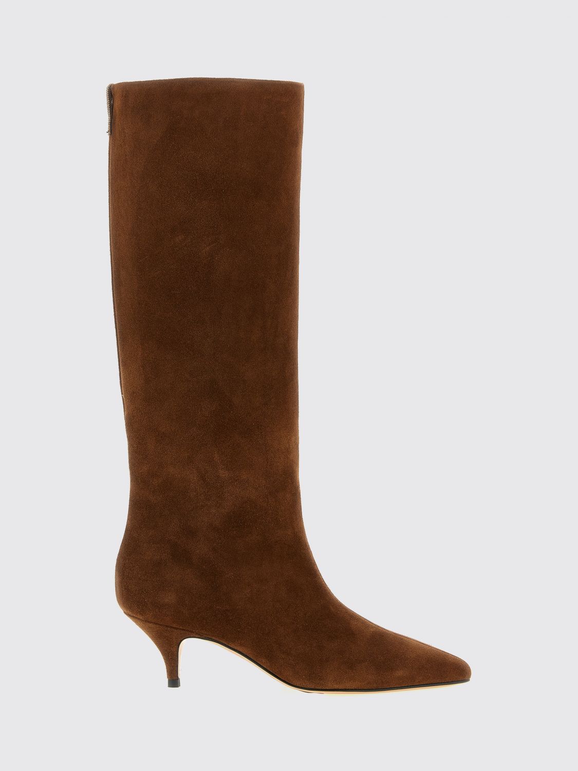 FABIANA FILIPPI Kniehohe Stiefel aus Veloursleder mit mittlerem Absatz
