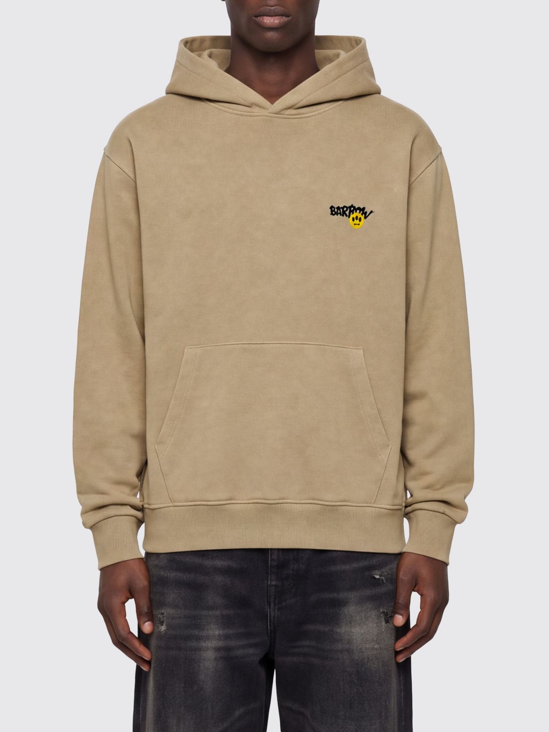 Barrow Sweatshirt Men Color Yellow In Brown